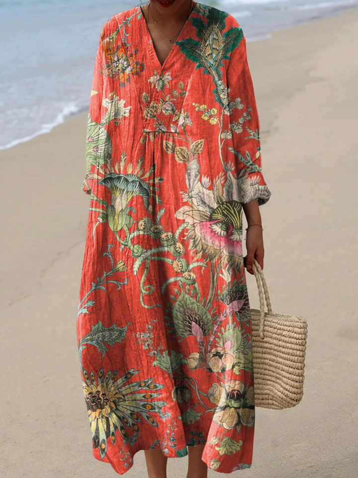 Serena, Vestido primaveral ligero de manga larga de Zelira