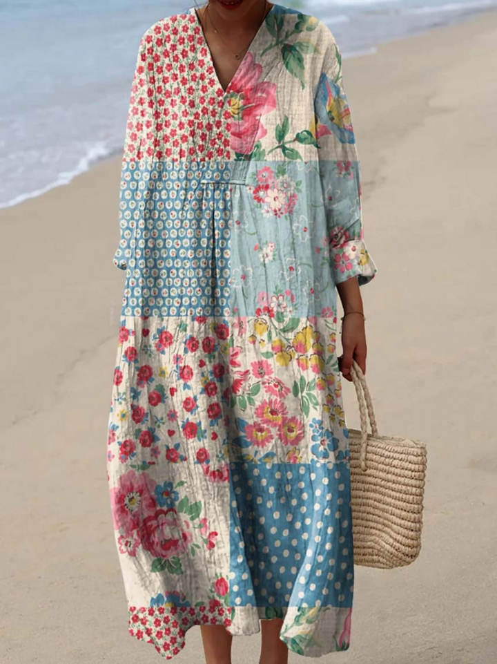 Paulina, Vestido ligero primaveral de manga larga de Zelira