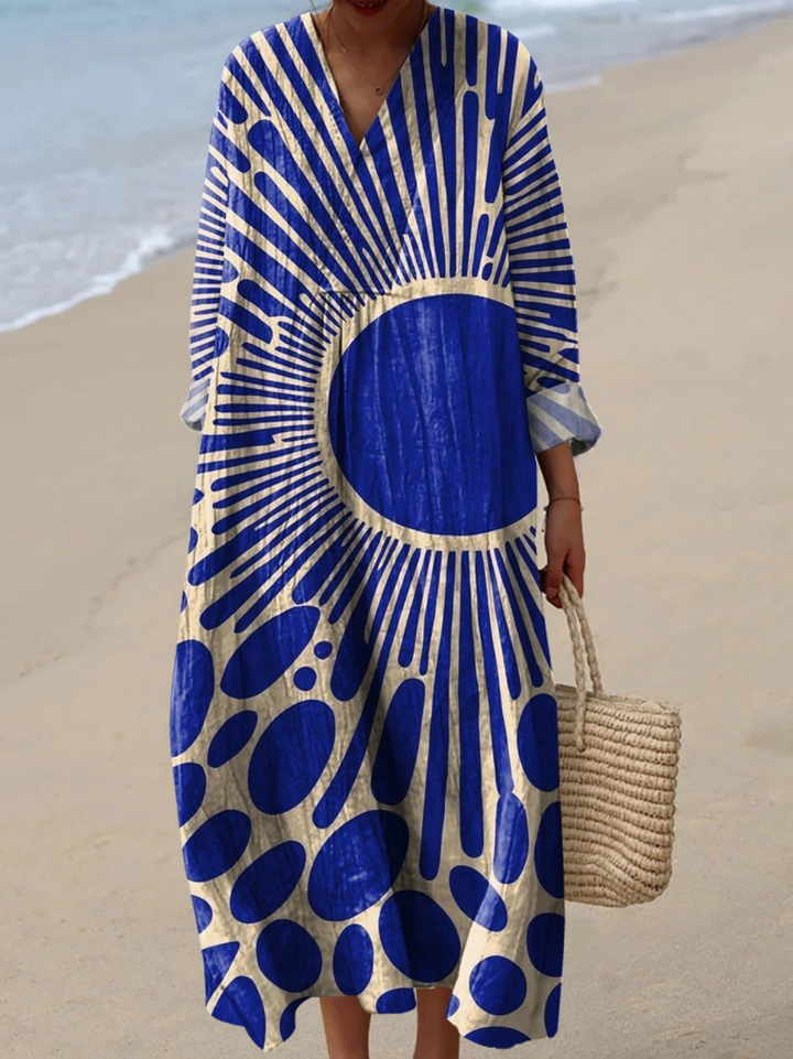 Nadine, Vestido de verano ligero de manga larga de Zelira