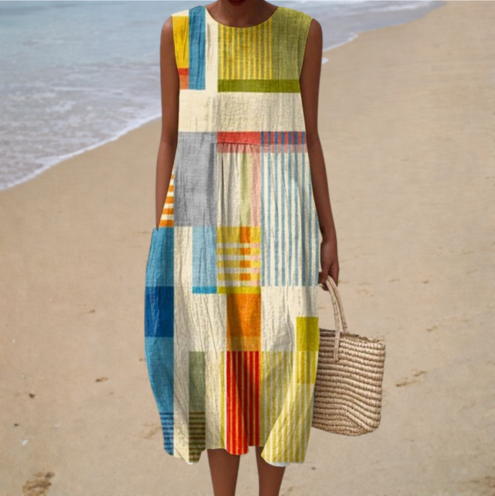 Vestido de Verano Cómodo Sin Mangas - Zelira