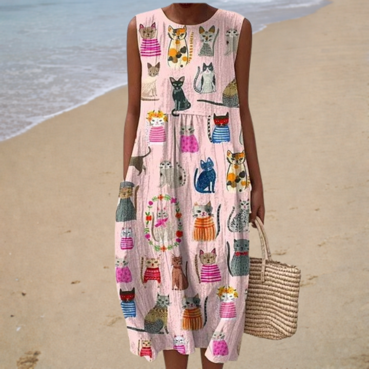 Vestido de Verano Cómodo Sin Mangas - Zelira