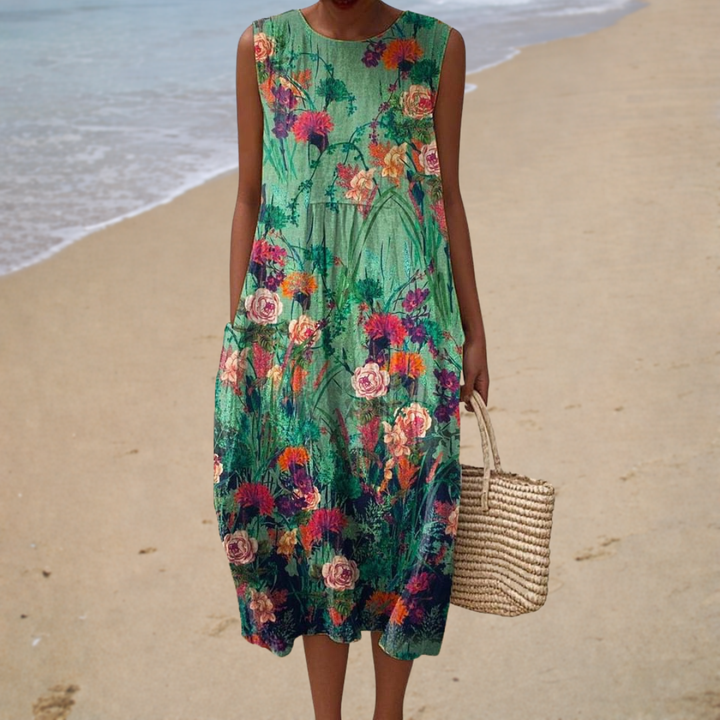 Vestido de Verano Cómodo Sin Mangas - Zelira