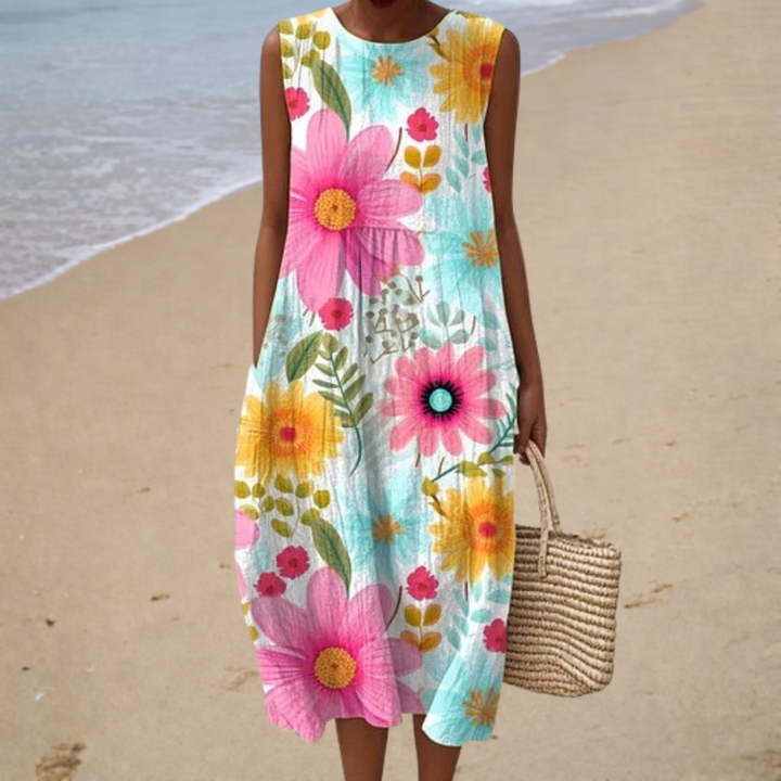 Vestido de Verano Cómodo Sin Mangas - Zelira
