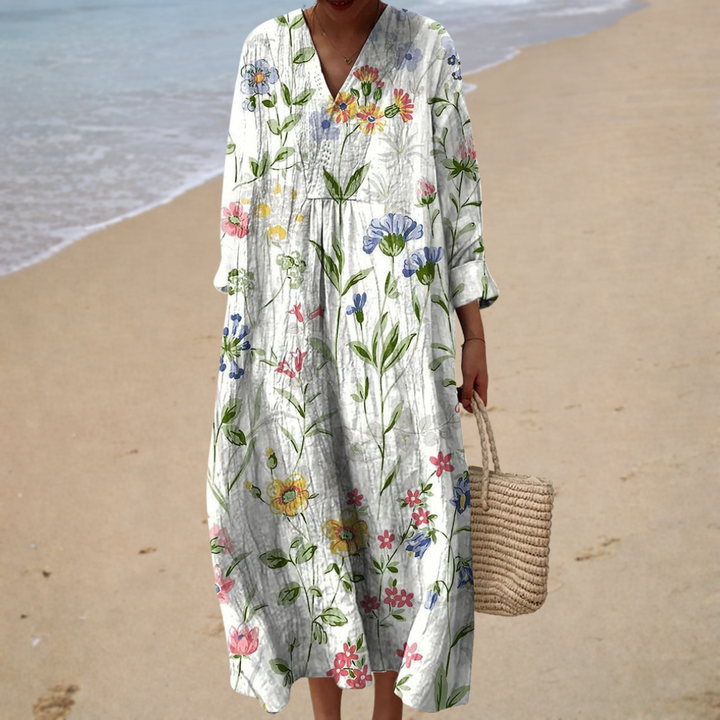 Vestido de Verano Estampado Favorecedor - Zelira