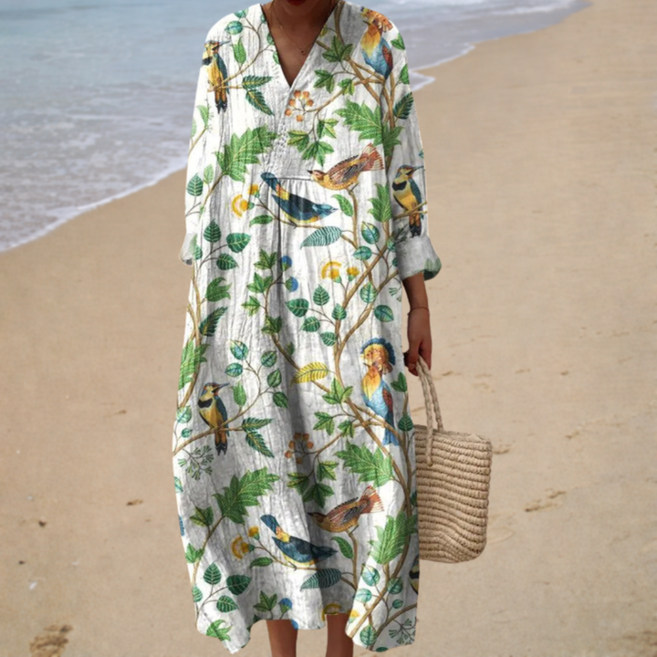 Vestido de Verano Estampado Favorecedor - Zelira