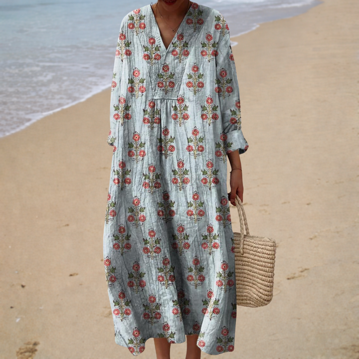 Vestido de Verano Estampado Favorecedor - Zelira