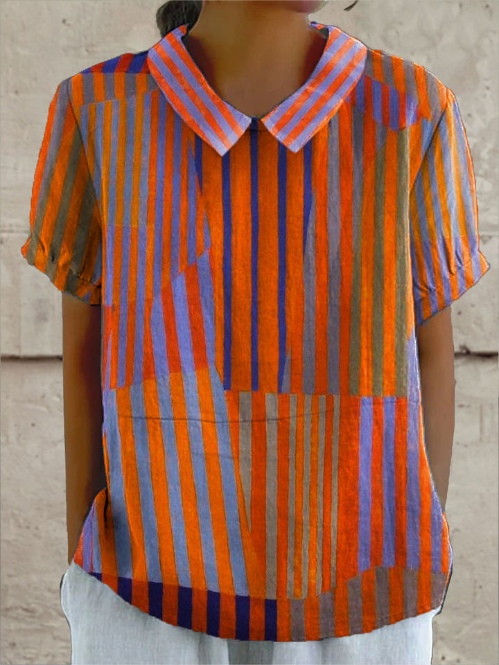 Nina, Blusa de rayas geométricas de Zelira