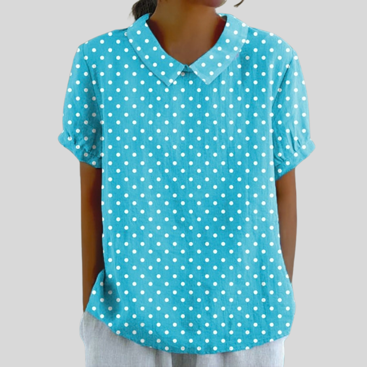 Lucette, Blusa Lunares Turquesa de Zelira