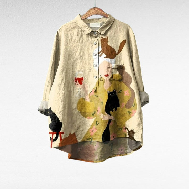 Ariané, Blusa Gatos Poéticos de Zelira