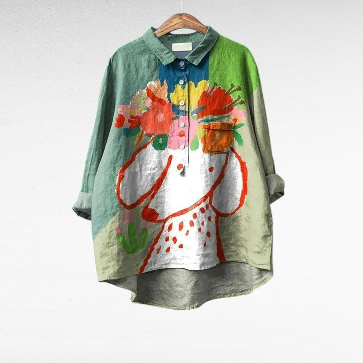 Isaline, Blusa Artística Floral de Zelira
