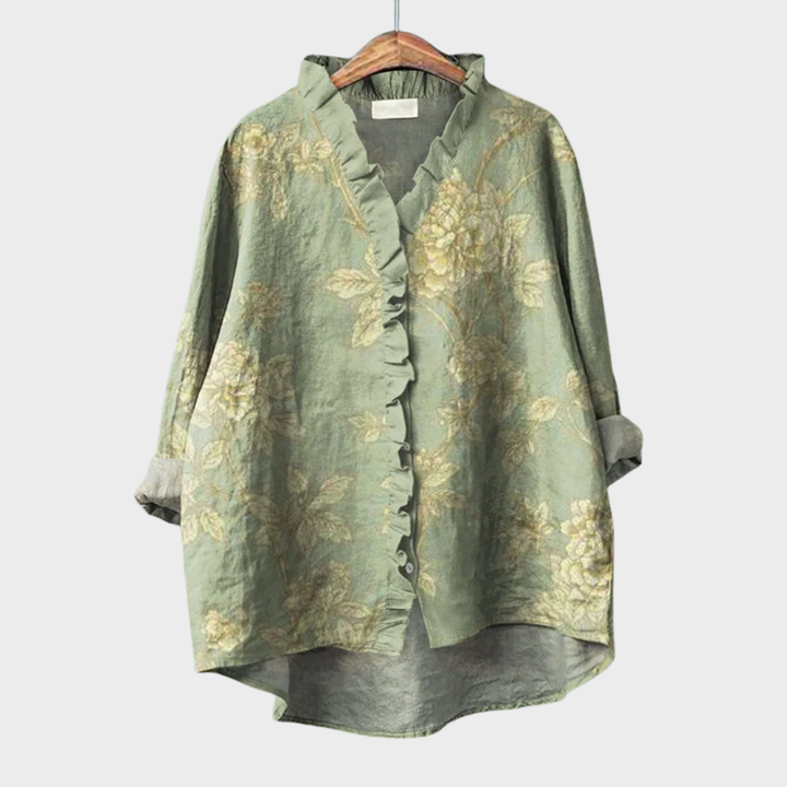 Léontine, Blusa Volantes Refinada de Zelira