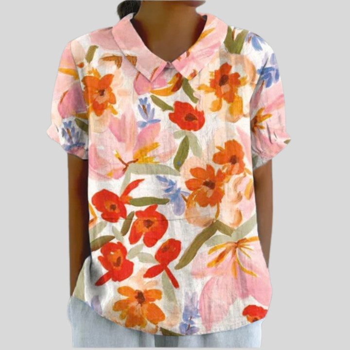 Évelyne, Blusa Floral Expresiva de Zelira