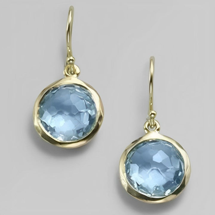 Pendientes elegantes con cristal azul - Zelira