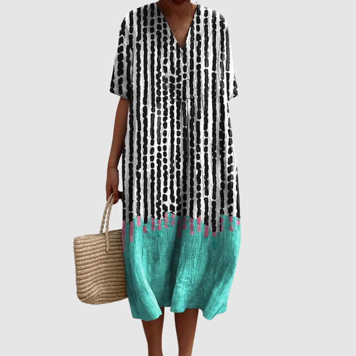 Chiara, Vestido de verano ligero de manga corta de Zelira