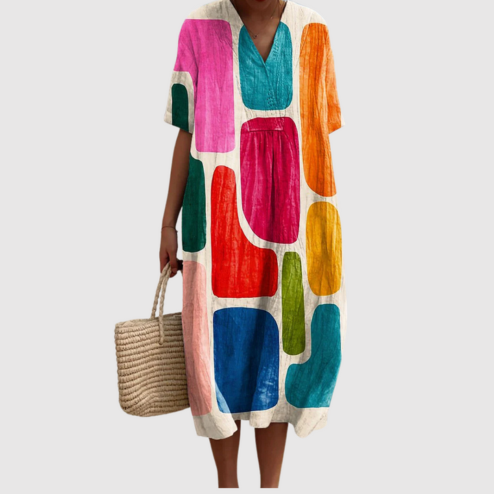 Clarissa, Vestido de verano ligero de manga corta de Zelira