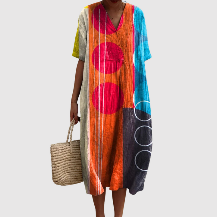Elodia, Vestido de verano ligero de manga corta de Zelira