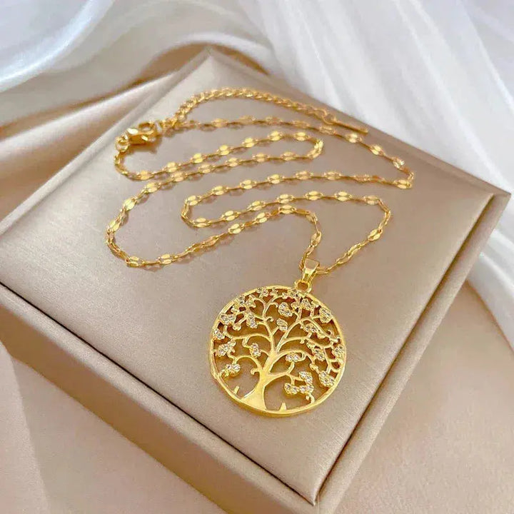 Collar de las Raíces de la Vida en Oro - Zelira