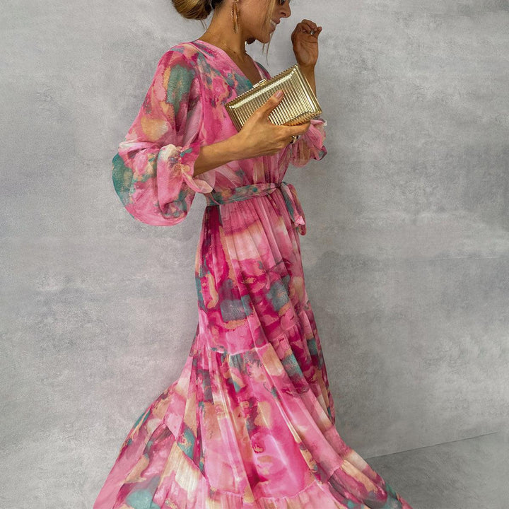 Hazel, Vestido cruzado con estampado floral de Zelira