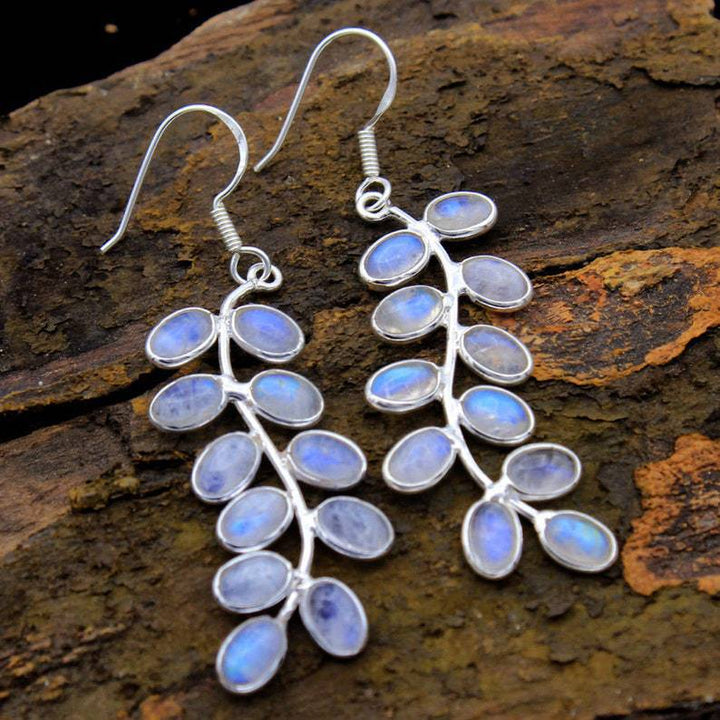 Pendientes elegantes con piedra de luna - Zelira