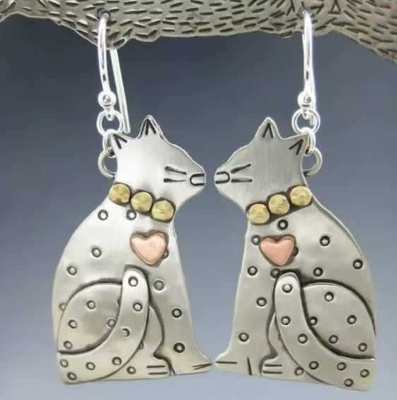 Bonitos pendientes en forma de gato - Zelira