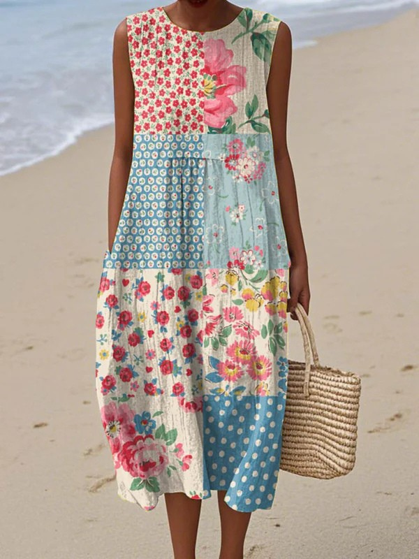 Anna, Vestido de verano ligero y sin mangas de Zelira