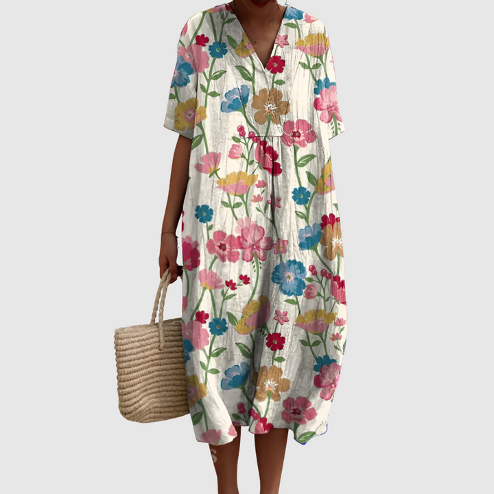 Marcella, Vestido de verano ligero de manga corta de Zelira