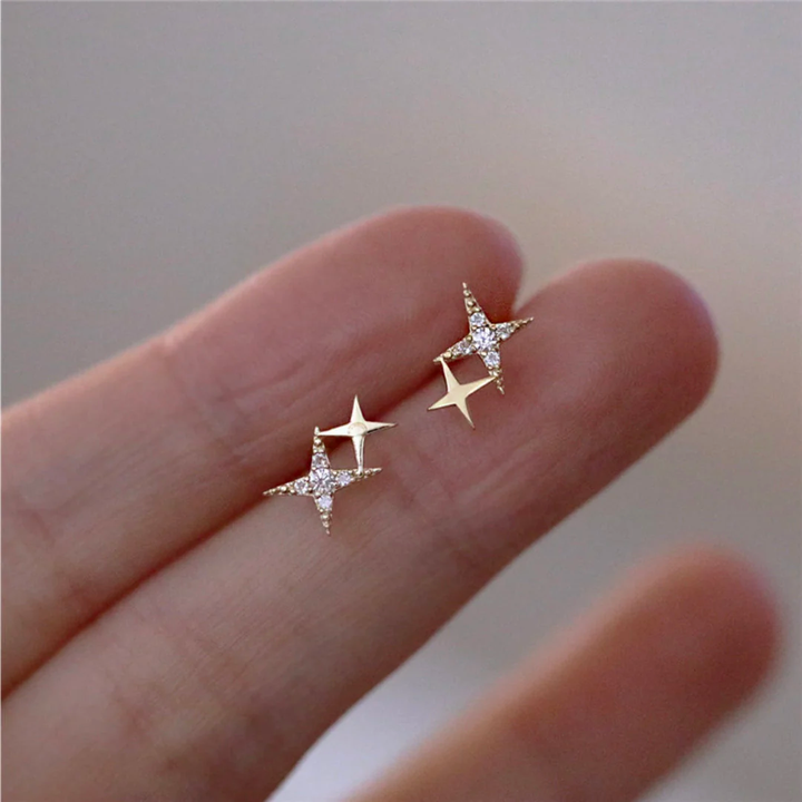 Pendientes de estrellas brillantes - Zelira