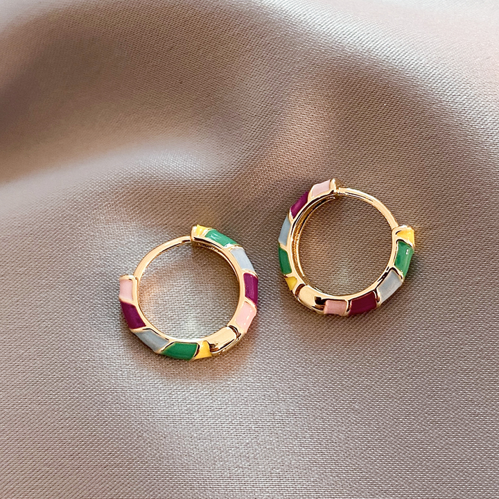 Pendientes Elegantes de Esmalte - Zelira