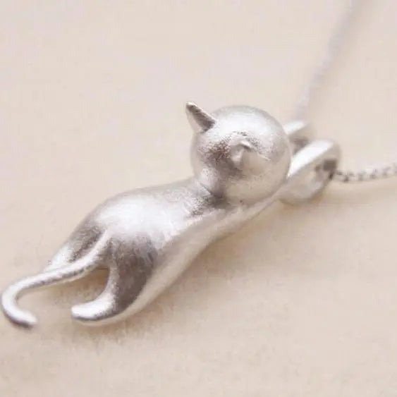 Cadena desenfadada con gatitos en plata 925 - Zelira