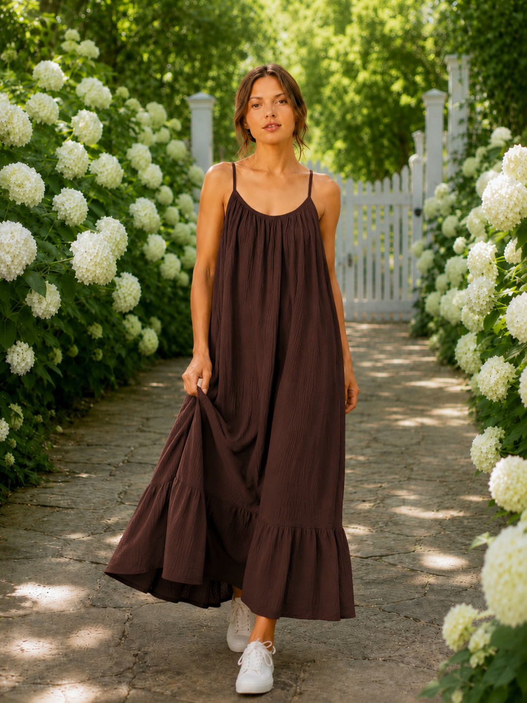 Vestido de Verano de Muselina, 4 colores