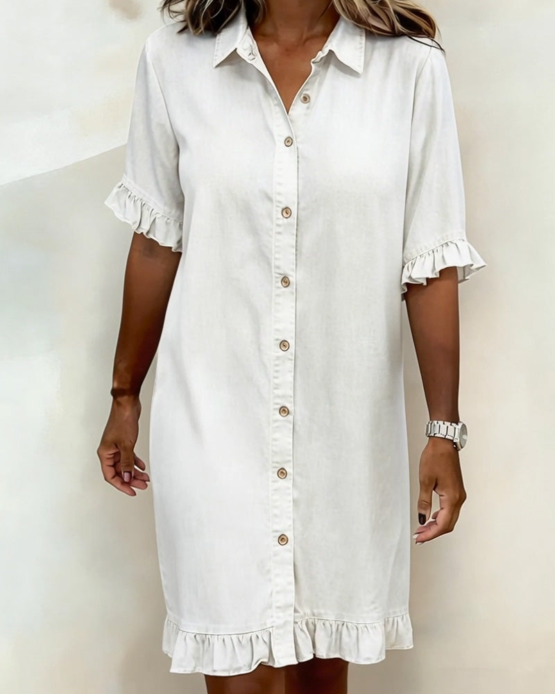 Aveline | Vestido vaquero cómodo con pliegues favorecedores