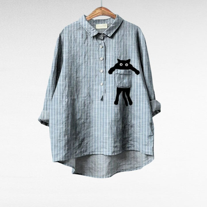 Capucine, Blusa de Rayas Fantasía de Zelira