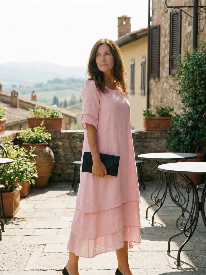 Belén | Vestido midi escalonado
