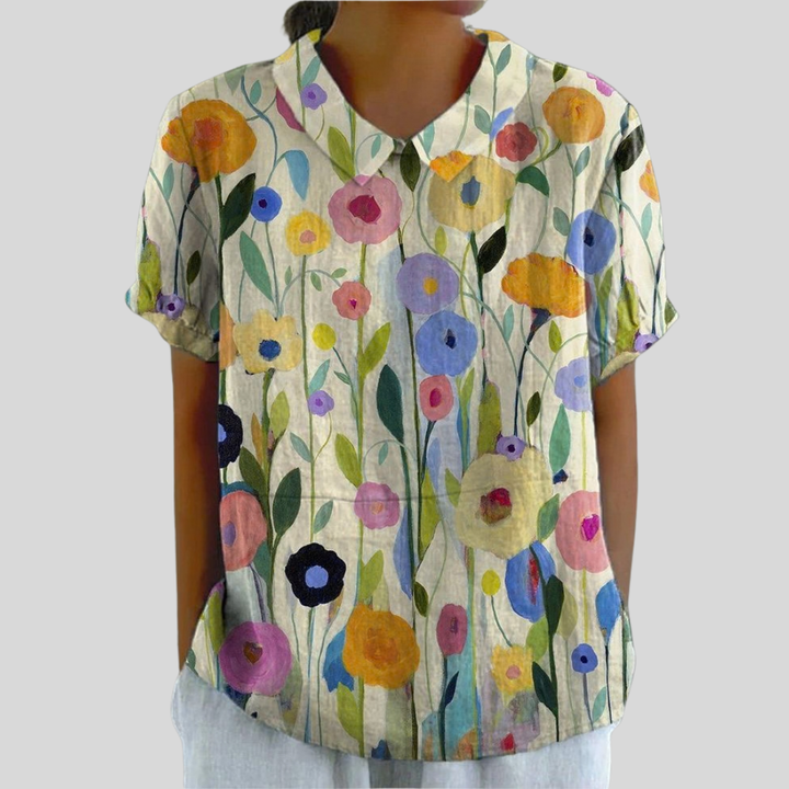 Solène, Blusa Floral Gráfica de Zelira