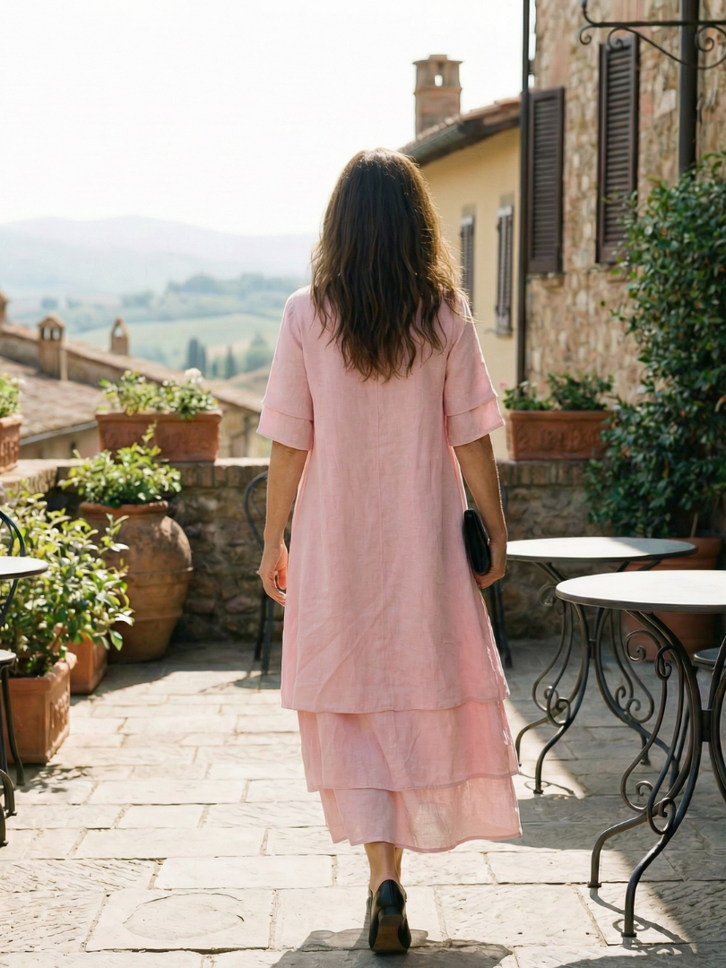 Belén | Vestido midi escalonado
