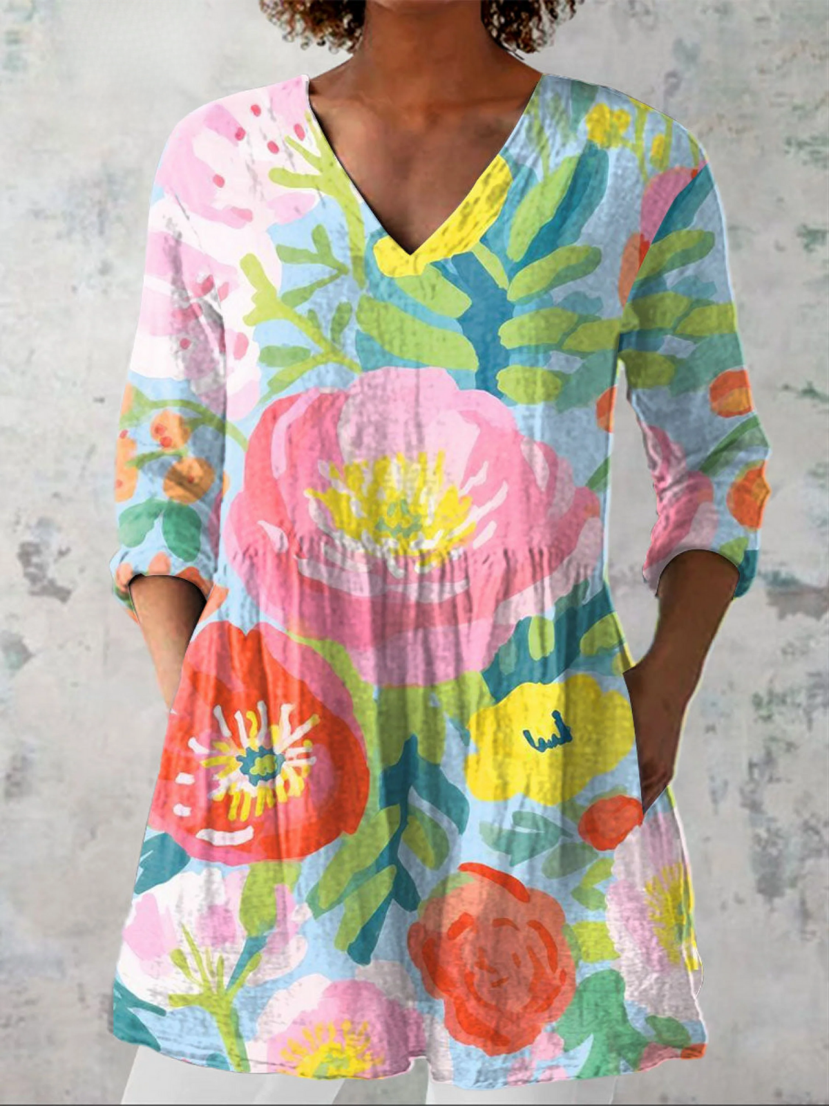 Ayra | Blusa larga con estampado llamativo