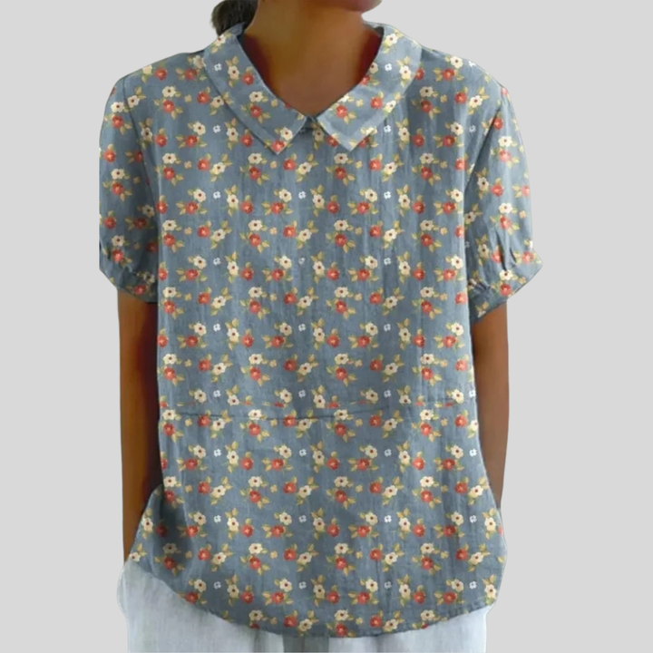 Hélène, Blusa Floral Clásica de Zelira