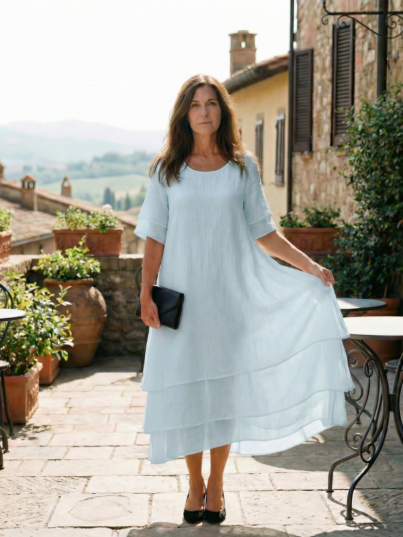 Belén | Vestido midi escalonado