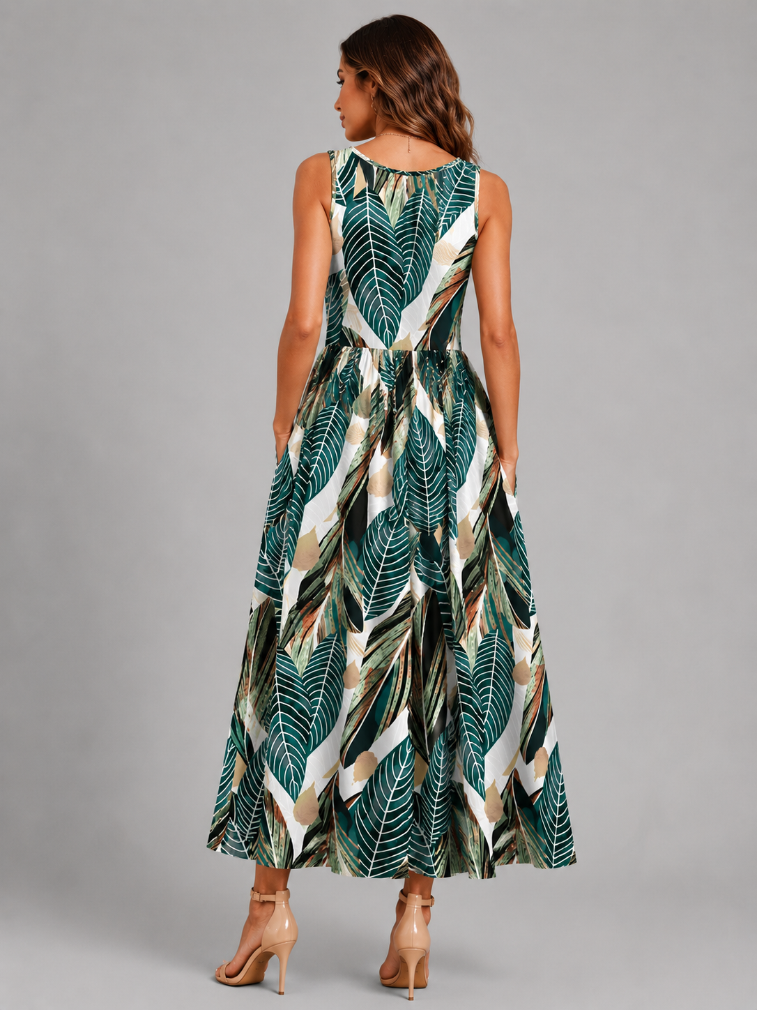 Franziska | Vestido midi boho con escote halter