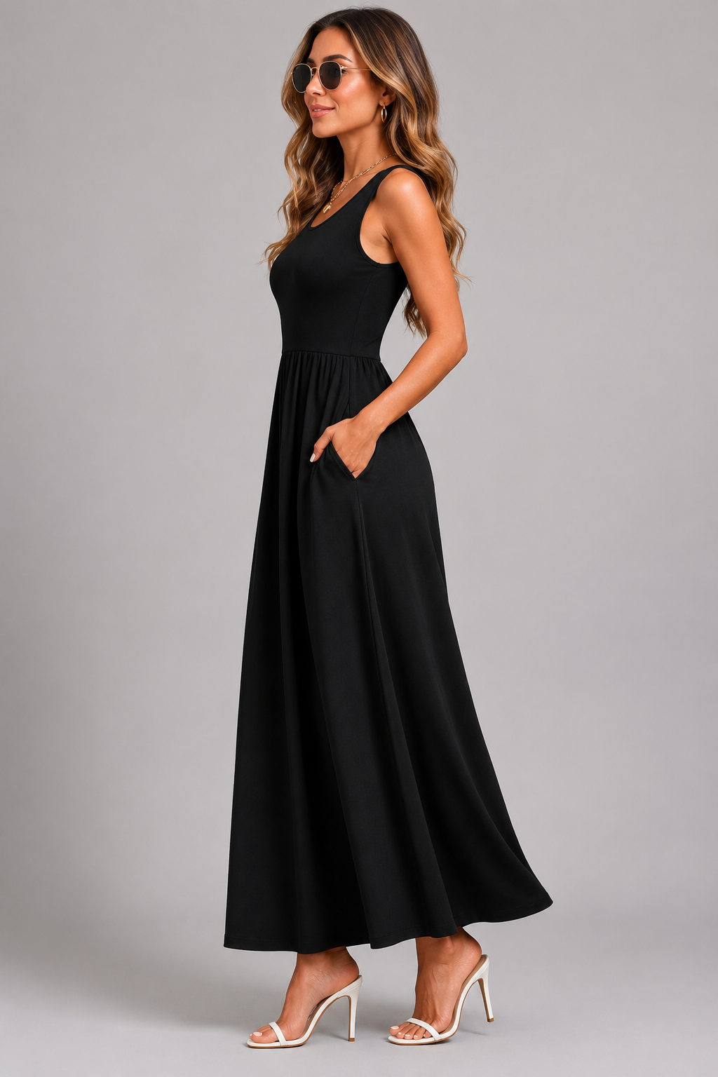 Franziska | Vestido midi boho con escote halter