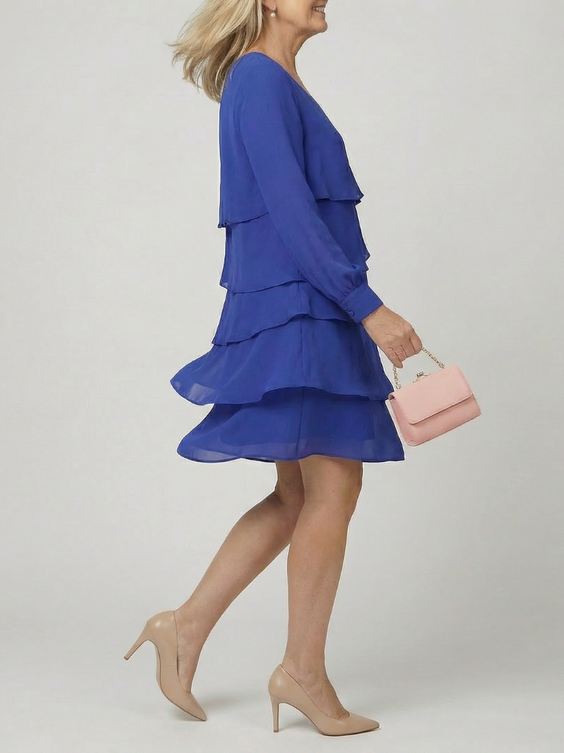 Bärbel | Vestido midi escalonado
