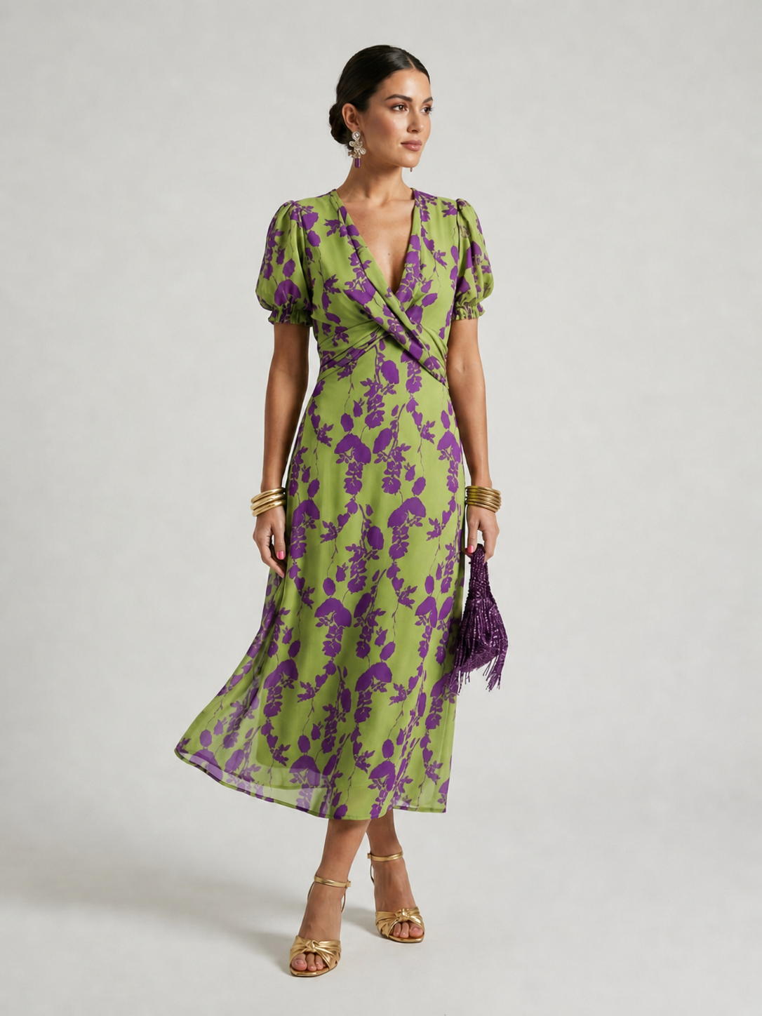 Michaela | Vestido midi floral