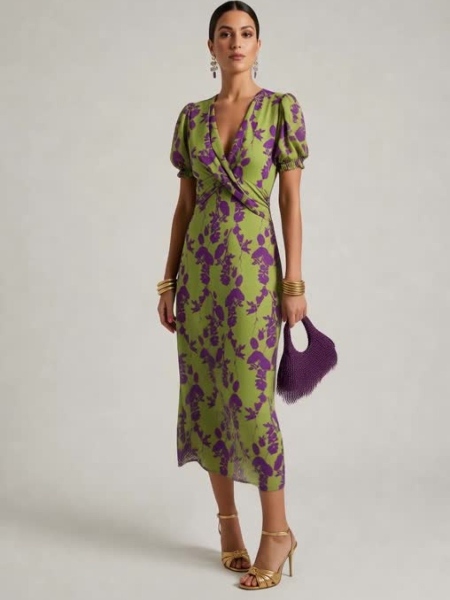 Michaela | Vestido midi floral