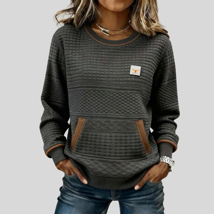 Sudadera Cuello Redondo Antracita