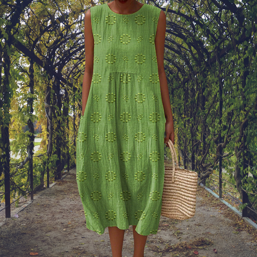 Aikaterini – Elegante Vestido sin Mangas con Bolsillos