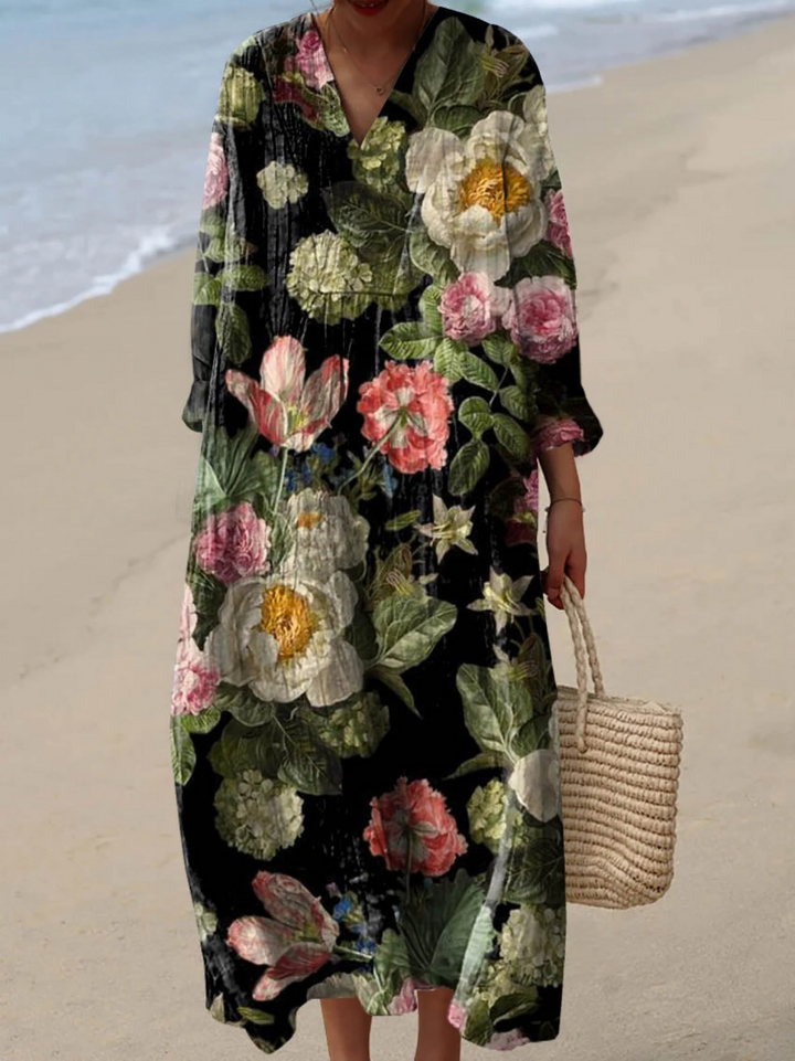 Jolena, Vestido de verano ligero de manga larga de Zelira
