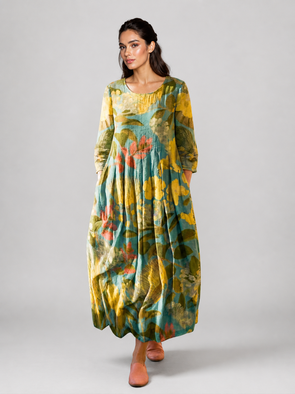 Heike | Vestido con estampado artístico