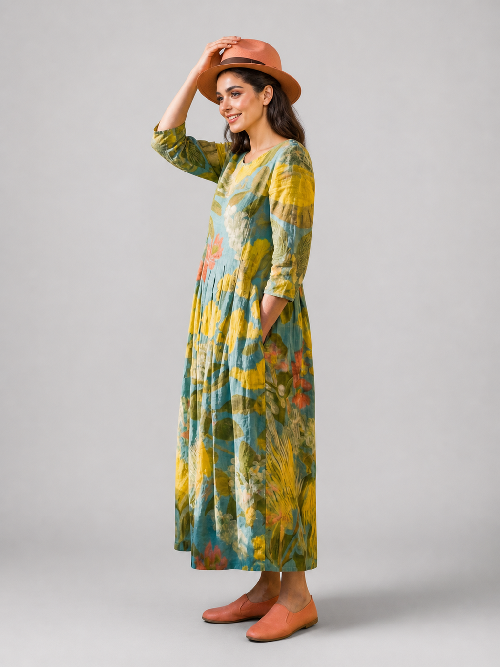 Heike | Vestido con estampado artístico