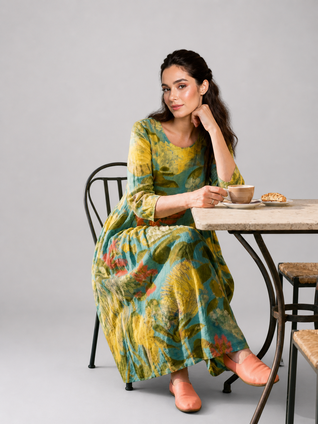 Heike | Vestido con estampado artístico
