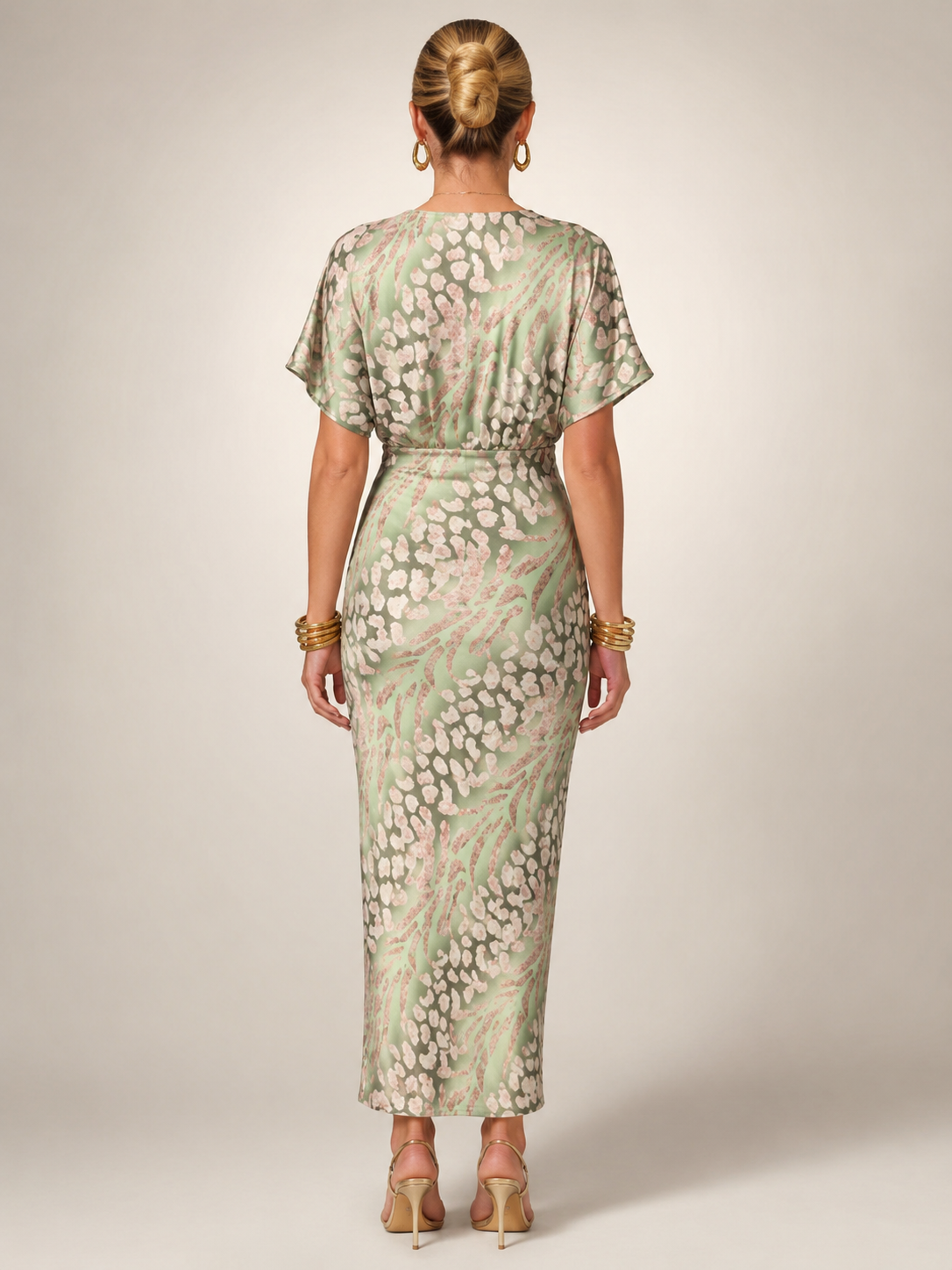 Stella | Vestido maxi con estampado abstracto